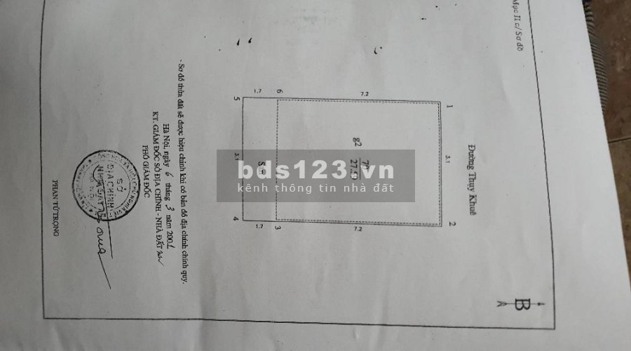 BÁN NHÀ MẶT PHỐ THUỴ KHUÊ 30M2 GIÁ 7.9 TỶ