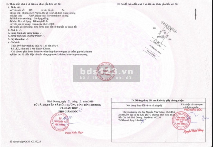 Đất nền mỹ phước 2 mặt tiền đường DH 605, 70m2 thổ cư 100% giá rẻ đầu tư hoặc ở
