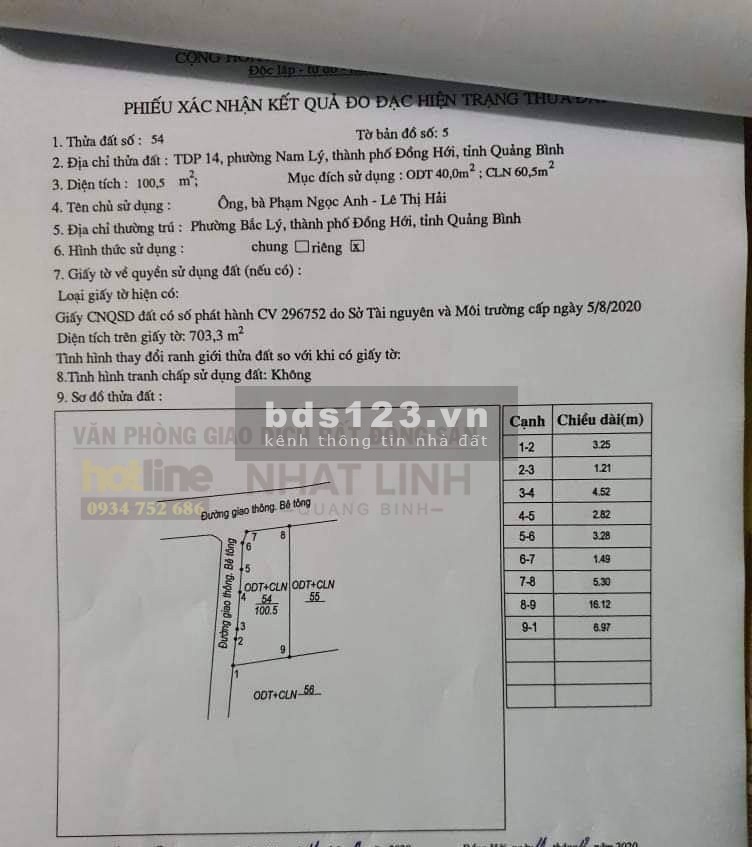 Bán lô đất 2 mặt tiền Nam Lý - gần BV Hữu Nghị Việt Nam - Cuba, 100.5m2, giá tốt để đầu tư