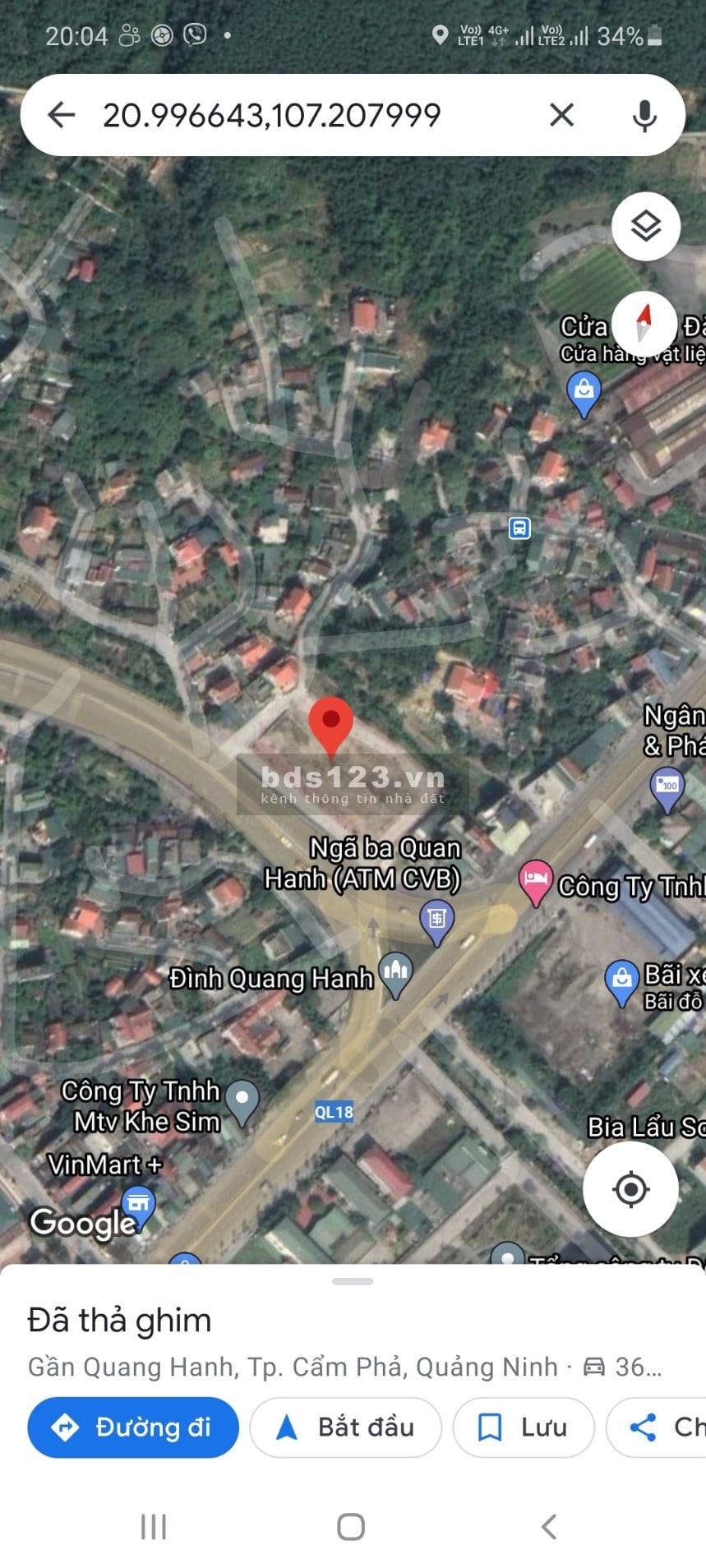 Bán đất nền mặt đường vành đai phía Bắc - Km10 - Quang Hanh- Cẩm Phả- Quảng Ninh.