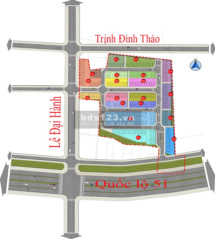 Đất Nền Kim Dinh - Đón Đầu Khu Đô Thị Tây Nam TP.Bà Rịa, Giá chỉ từ 16tr/m2