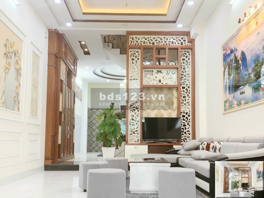 BÁN CĂN NHÀ GÒ VẤP HẺM XE HƠI QUANG TRUNG 3 TẦNG dt75M2 5 TỶ 650. LH 0866067089