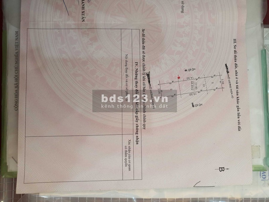Bán nhà Vương Thừa Vũ, Thanh Xuân, 45m, 3T, mt 3.1m, 5.4 tỷ. Ô tô qua nhà