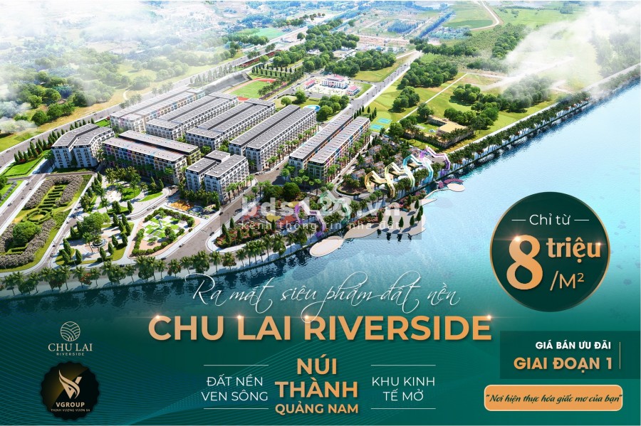 Chu Lai Riverside- Dự án view sông-Sỏ đỏ trao tay, xây nhà ngay