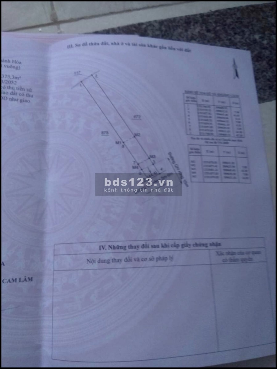 Đất chính chủ cam thành bắc cam lâm khánh hoà
