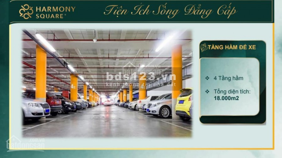 Bán chung cư Harmony Square, 3 phòng ngủ, 88m2, full nội thất, ngã tư Nguyễn Tuân.