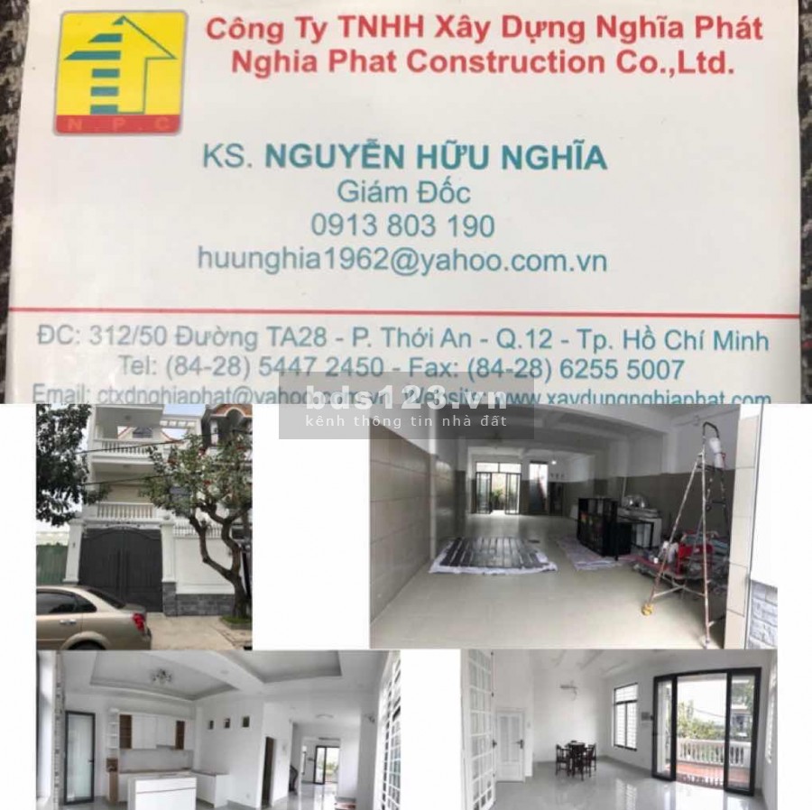 NHÀ MỚI XÂY ĐẸP CHO THUÊ NGUYÊN CĂN Q12