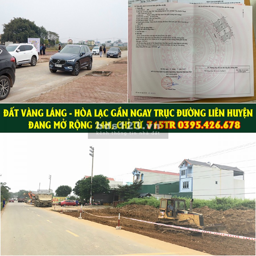 TÔI CẦN THANH LÝ GẤP MỘT SỐ LÔ ĐẤT TÁI ĐỊNH CƯ BÌNH YÊN - HÒA LẠC 0395426678