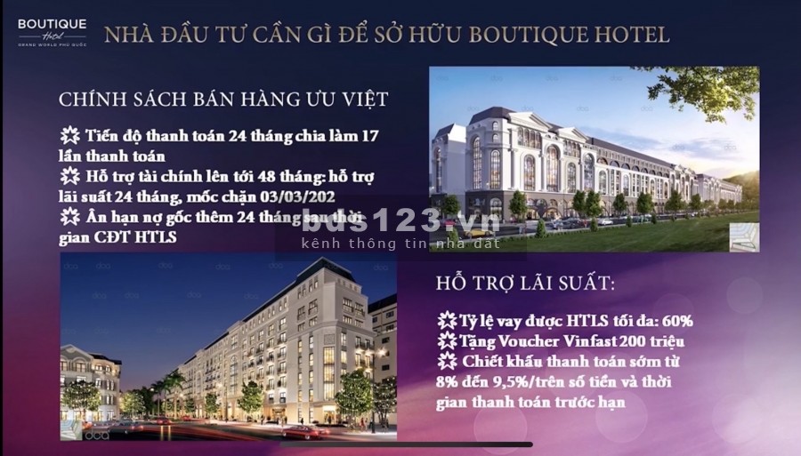 BÁN KHÁCH SẠN LIỀN KỀ CASINO PHÚ QUỐC - 34 PHÒNG CAO CẤP GIÁ 32 TỶ LÃI 624TR/THÁNG .
