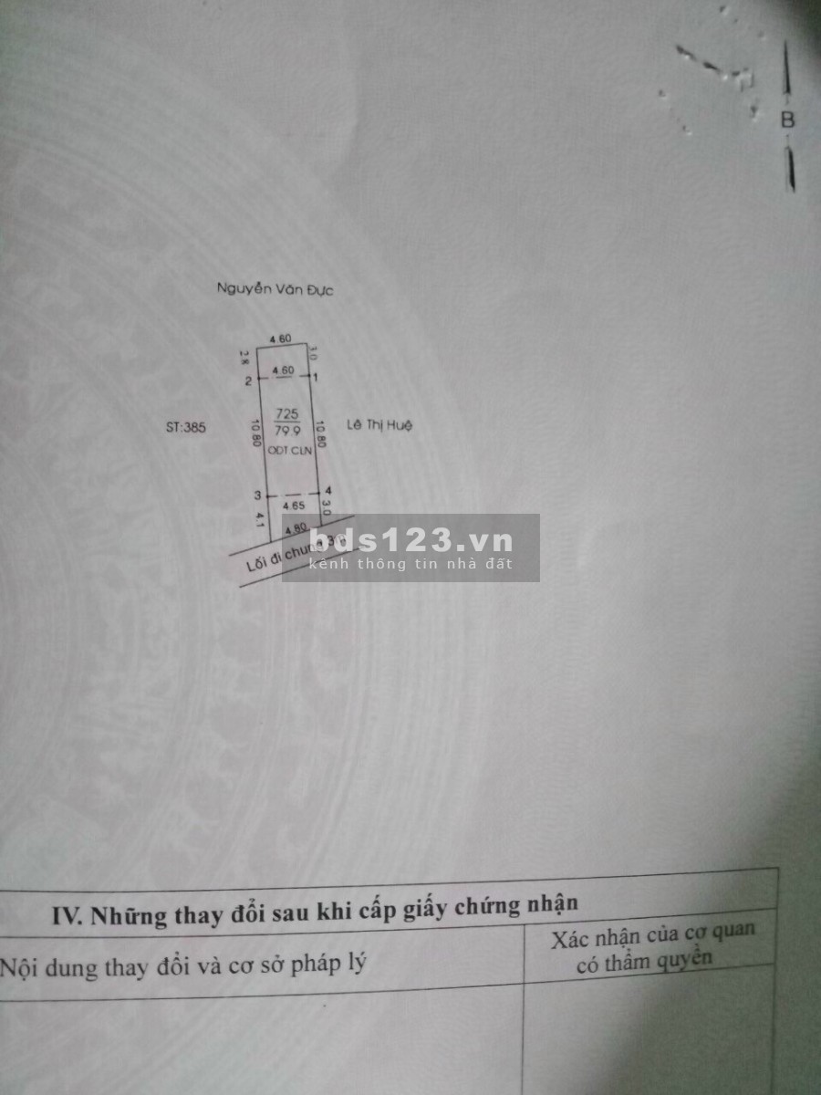 Bán lô đất hẻm hoàng hoa thám thủ dầu một