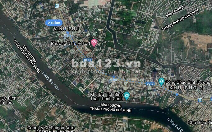 Căn Hộ Cao Cấp 3 mặt tiền đường, 3 mặt view sông ngay tại mặt tiền quốc lộ 13. Giá chỉ 31 triệu/m2 tiện ích đầy đủ với trung tâm bình dường và cách tphcm 5km