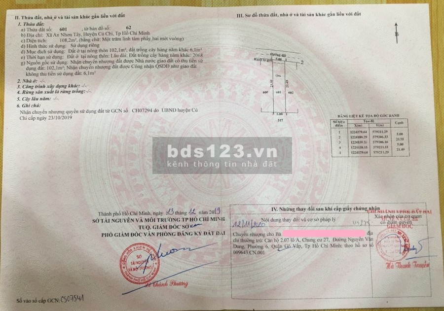 Bán đất Củ Chi, cách Nguyễn Thị Rành 100m. Chính chủ, 100m2 thổ cư. 1.15 tỷ. Call 0903 58 25 58.