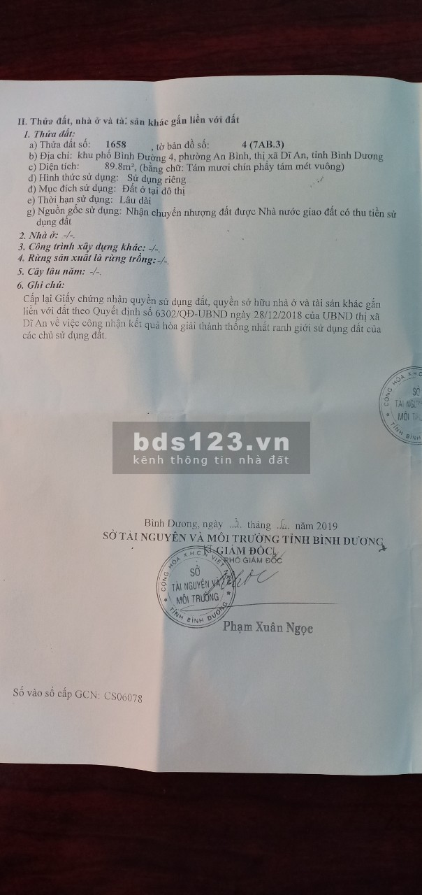 Bán đất tặng nhà Tp Dĩ An kề bên Thủ Đức.