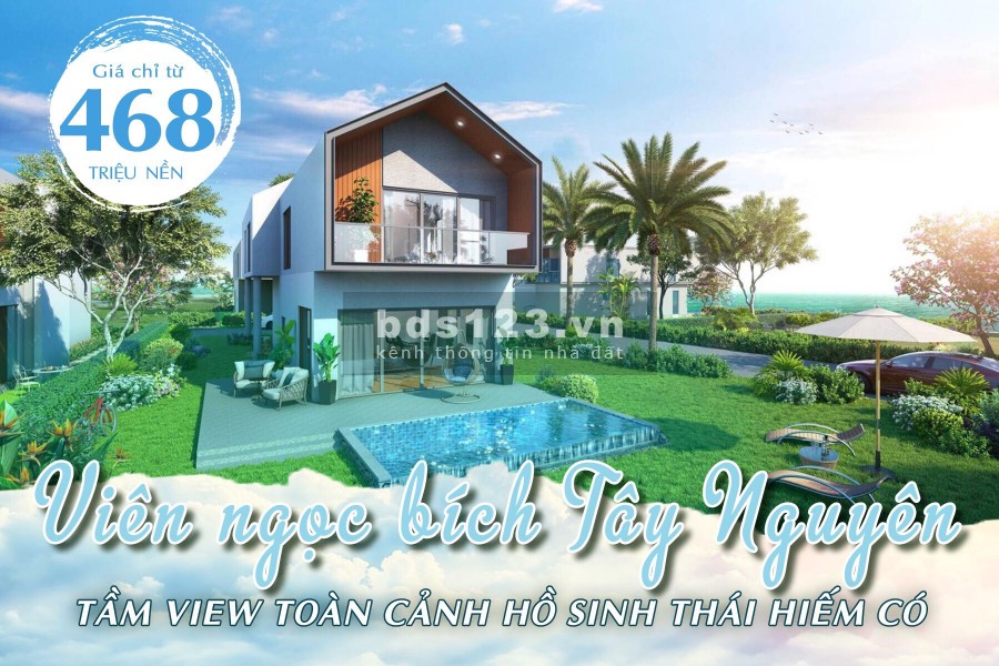 Bán biệt thự xanh Viilas ngoại thành Pleiku 300m2/468 Triệu