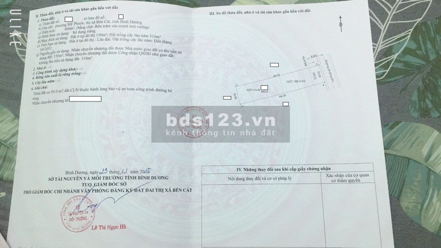 Đất vuông đẹp Tx. Bến Cát bán nhanh trong 5 ngày.