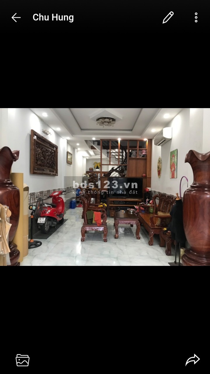 Nhà mới 4x16m 3 tầng giá 8 tỷ hẻm 8m Thoại Ngọc Hầu( kế UBND quận)