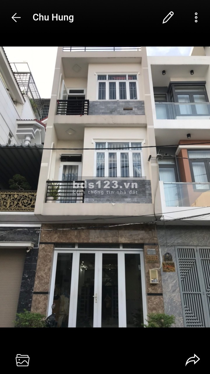 Nhà mới 4x16m 3 tầng giá 8 tỷ hẻm 8m Thoại Ngọc Hầu( kế UBND quận)