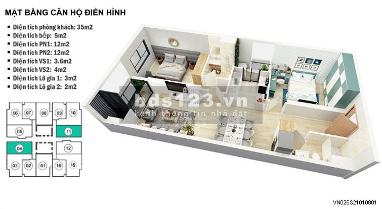 Bán CHCC 2 ngủ Goldseason 47 Nguyễn Tuân