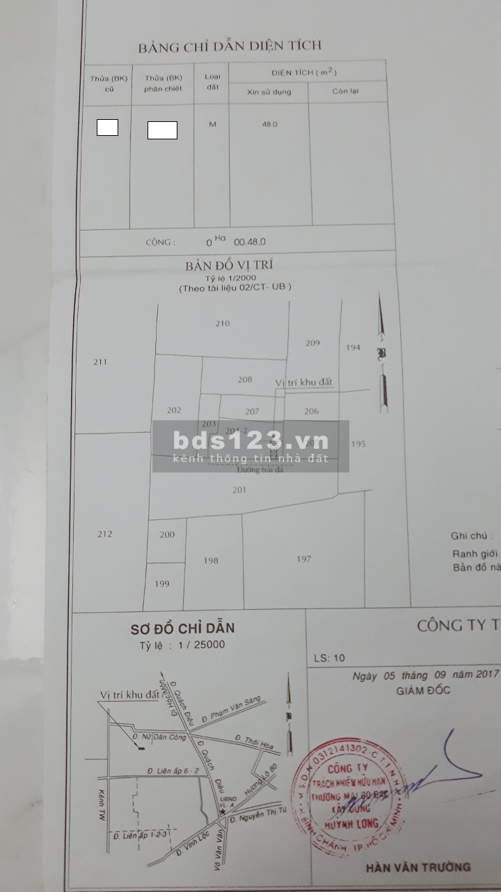 Bán nhà gần chợ Vĩnh Lộc A – Bình Chánh.