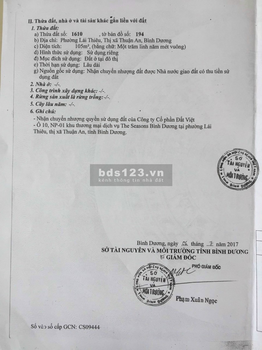 Bán gấp lô đất nền gần khu siêu thị lotte thuận an bình dương