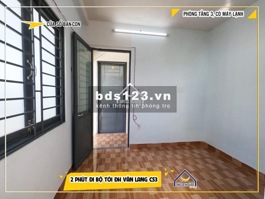 Cho thuê phòng bancon tầng 3 sát đh Văn Lang Gò Vấp