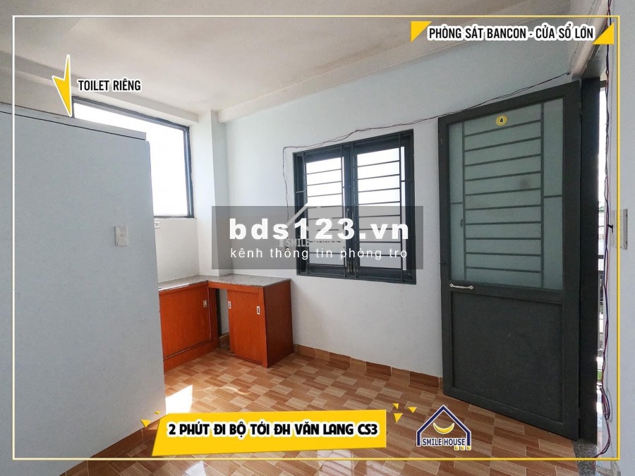 Cho thuê phòng bancon tầng 3 sát đh Văn Lang Gò Vấp