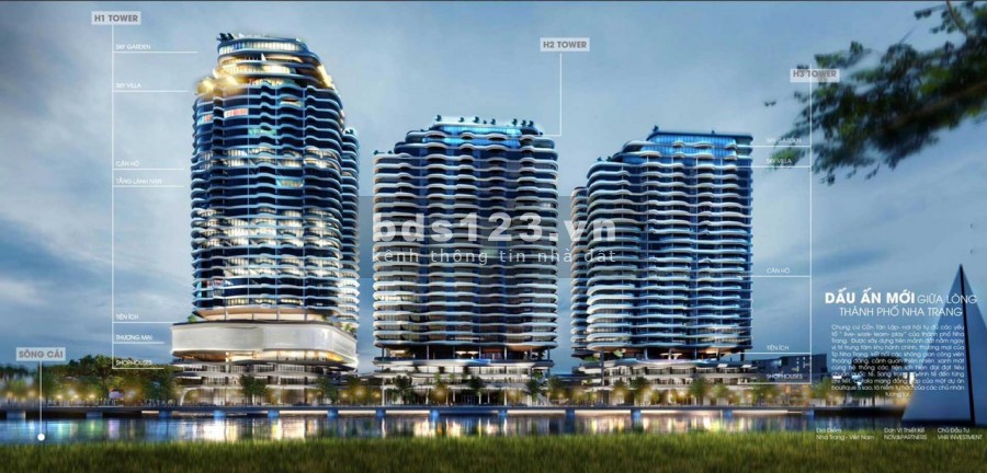 Mở bán căn hộ sổ lâu dài mặt đường Trần Phú view trực tiếp biển Nha Trang, 0945821338
