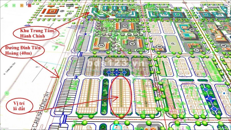 Dự án Cam Lâm Centranl Park giáp trục đường Đinh Tiên Hoàng