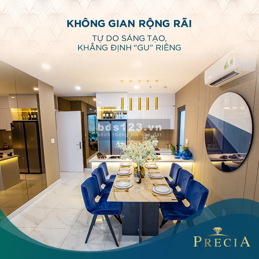Sở hữu căn A.08.07 Precia, 3PN chỉ 1.8 tỷ. Thanh toán 30%, ký HĐMB trực tiếp CĐT