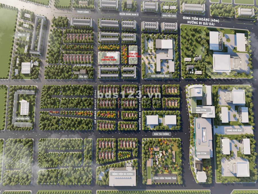 Dự án Cam Lâm Centranl Park giáp trục đường Đinh Tiên Hoàng