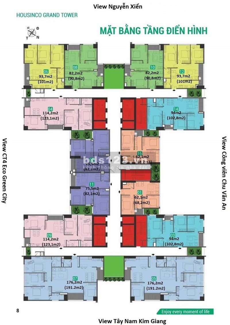 Bán căn hộ chung cư Housinco Grand Tower 2PN chỉ từ 1,7 tỷ