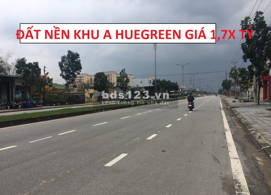 ĐẤT XÂY DỰNG TỰ DO HUEGREEN KHU A GIÁ CHỈ 1,7X TỶ - NGAY TRUNG TÂM DỰ ÁN