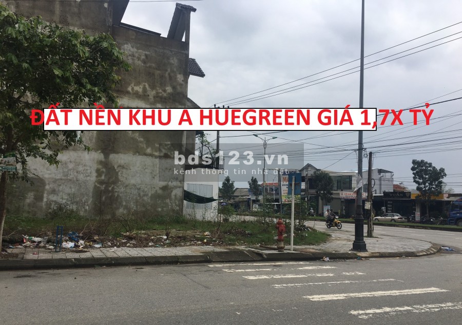 ĐẤT XÂY DỰNG TỰ DO HUEGREEN KHU A GIÁ CHỈ 1,7X TỶ - NGAY TRUNG TÂM DỰ ÁN