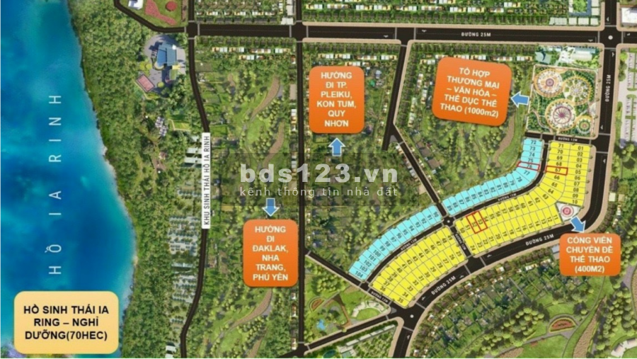 Bùng nổ cùng đất nền KDC Ia Ring-KCN Nam PleiKu 300m2 giá chỉ 1.6tr/m2