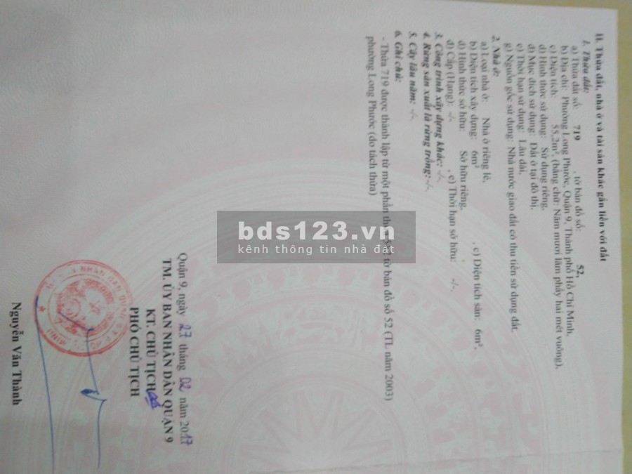 Bán Đất Đường Lò Lu Phường Trường Thạnh TP Thủ Đức, Gần KCN Cao DH FPT.., Lh 0966943807