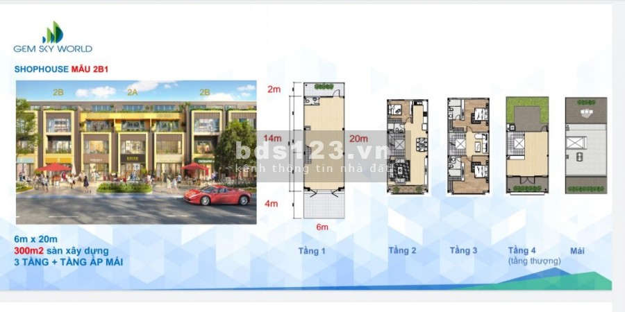 Shophouse Gem Sky World tiềm năng sinh lời pháp lý chuẩn, thanh toán linh hoạt
