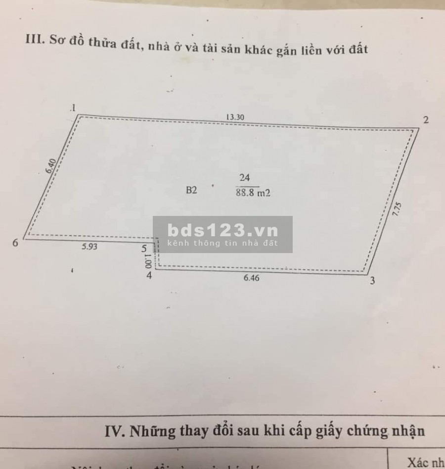 Bán 89m2 đất Khương Trung chỉ 5.5 tỷ mặt tiền 6.4m cách ô tô 10m ngõ công nông