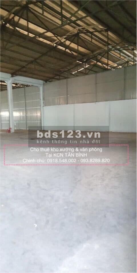 CHÍNH CHỦ cho thuê KHO XƯỞNG và VĂN PHÒNG ngay tại KCN TÂN BÌNH