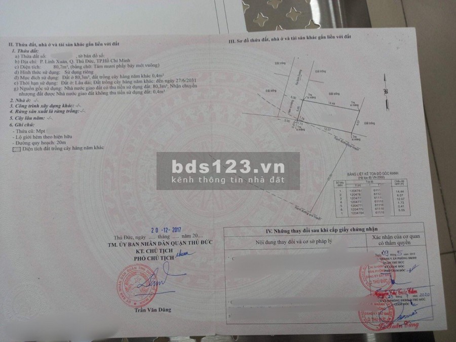 Đất hẻm xe hơi đường 11 Linh Xuân Thủ Đức 3,55 tỷ 80,7m2