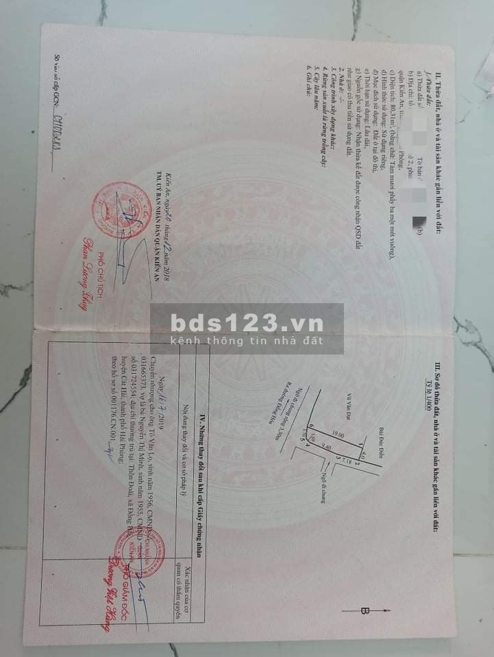 Lô góc mặt ngõ cách đường Đồng Hòa 50m