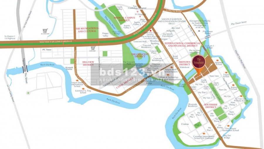Cho thuê căn hộ 3 Phòng Ngủ(130m-full NT)- 23 triệu, 2PN(căn góc 93m)-17 triệu(đầy đủ) Midtown Q.7.LH: 0934 416 103 (Thinh Bds Q. 7)Xem Nhà.