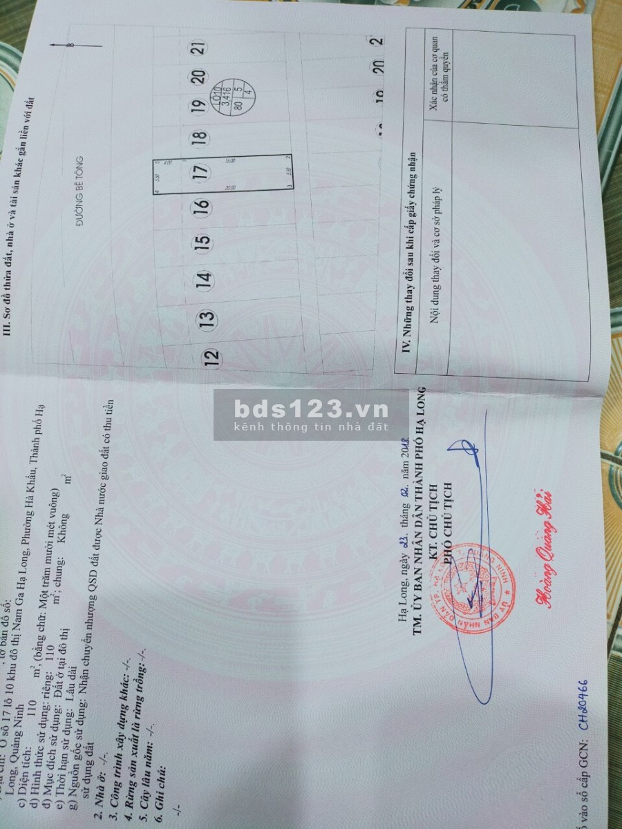 Bán ô đất bám trục đường 14m dự án Nam Ga, Hạ Long