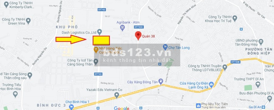 MT DT 743C Tân Long, TP Dĩ An, Bình Dương.