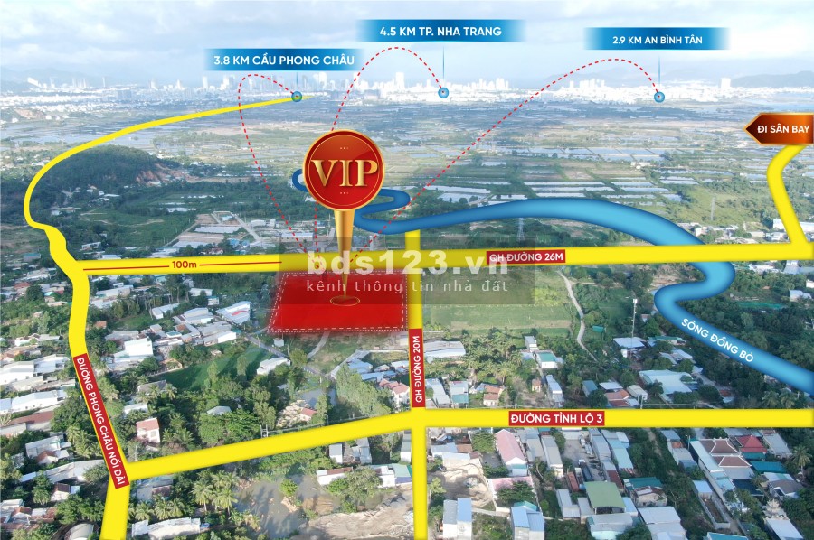 Bán lô 92m2 full thổ Phước Đồng, Nha Trang chỉ 890tr đường nhựa 7m – Ngân hàng cho vay 70%