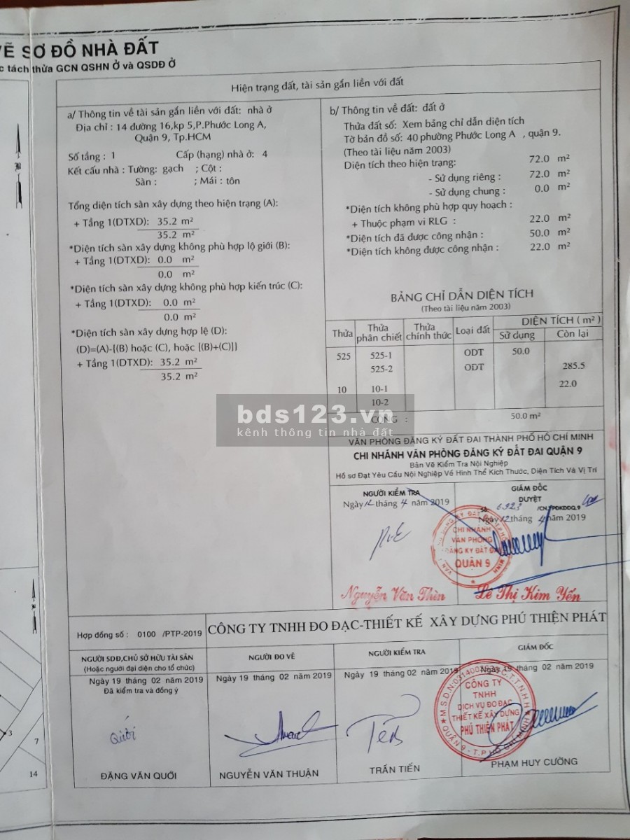 Nhà 2MT đường số Phường Phước Long A, Quận 9, Tp. Thủ Đức