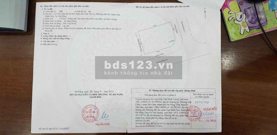 Bán đất 2 mặt tiền Mỹ An 7 và Mỹ An 8 giá sập hầm