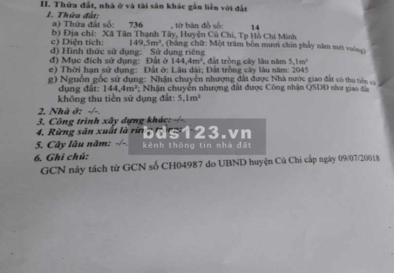 BÁN LỖ CHỈ 11.37 TRIỆU/M2 CÓ NGAY ĐẤT CHỦ CHI