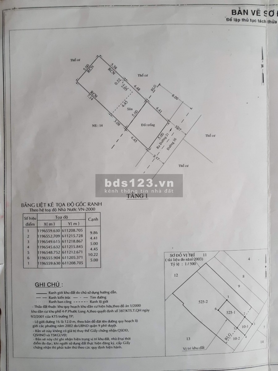 Nhà 2MT đường số Phường Phước Long A, Quận 9, Tp. Thủ Đức