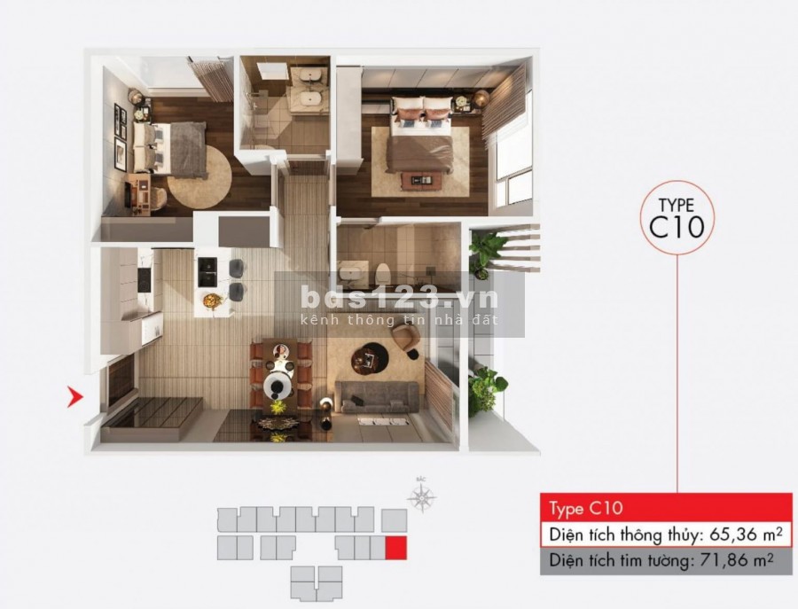 Dự án CHCC CĐT Phát Đạt chỉ 1,6tỷ/căn, Dự kiến cho thuê 10tr