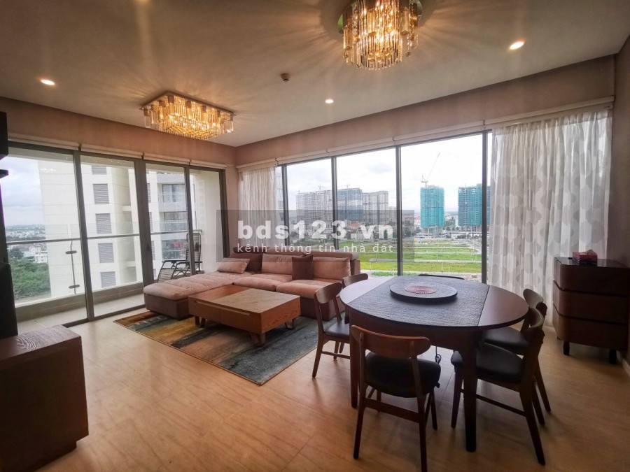 Cho thuê 3PN Đảo Kim Cương view hồ bơi + sông tuyệt đẹp, full nội thất, 118m2. LH 093 7221 051